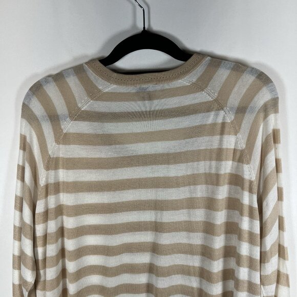 TORRID Pullover Knit Sweater Women's Size 2X Striped Cream Tan Crewneck - Picture 8 of 9